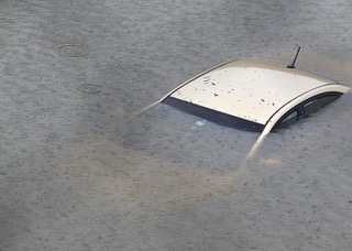 HURRICANE HARVEY-Car under water HURRICANE HARVEY-Car under water